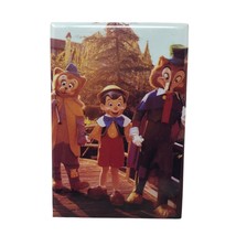 VTG Disney ATA-BOY Pinocchio Gideon & Foulfellow Fox Disneyland Fridge Magnet 3" - $19.79