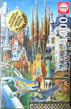 Educa Gaudi Collage 1000 pc Miniature Jigsaw Puzzle Modern Art - $14.84