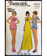 70s Size M Bust 34 36 Fast Easy Zodiac Nightshirt Butterick 3879 Pattern... - $6.99