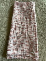 Aden Anais Girls Pink White Hearts Large Baby Swaddle Blanket - $12.25