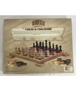Woodfield Collection Chess &amp; Checkers Set, No. 61876 Wooden Board &amp; Piec... - $11.87