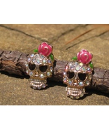 HAUNTED spell cast sugar SKULL earrings free with 50.00 purchase HOT HOT... - $0.00