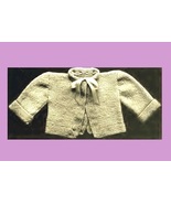 Infant Knitted Sacque 1. Vintage Knitting Pattern for Baby Sweater PDF D... - $2.50