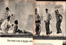 RC Cola Royal Crown 1964 Vintage Print Ad 21&quot;x13.5&quot; sack race go fresher c1 - $25.05