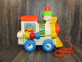 VTG 1982 Playskool Busy Choo Choo Train Toddler Push Toy Vintage Child Guidance - $14.84