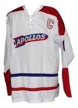 Any Name Number Houston Apollos Retro Hockey Jersey New White Any Size image 1