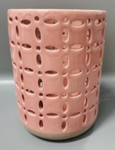 Bath and Body Works Elements 9 in Cream Peach Ceramic Cut Vase Flowers - $48.37