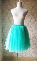Aqua Blue Adult Tutu 4-Layered Tulle Tutu Skirt Plus Size Ballet Skirt