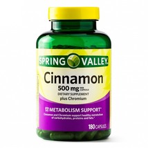 Spring Valley Cinnamon Plus Chromium Metabolism Support, 500 mg 180 Capsules - $23.85