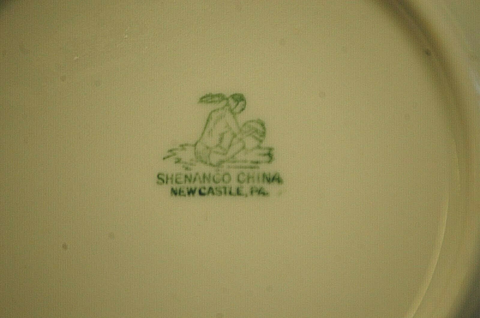 Old Vintage Shenango China Restaurant Ware 7-1/8 Salad Plate Green Bands  MCM USA