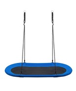 60 Inch Saucer Surf Outdoor Adjustable Swing Set-Blue+Black - Color: Blue - $80.78