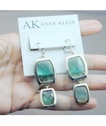 Anne Klein HUGE Green Jeweled Pierced Dangle Earrings Lever Backs-
show ... - $29.99