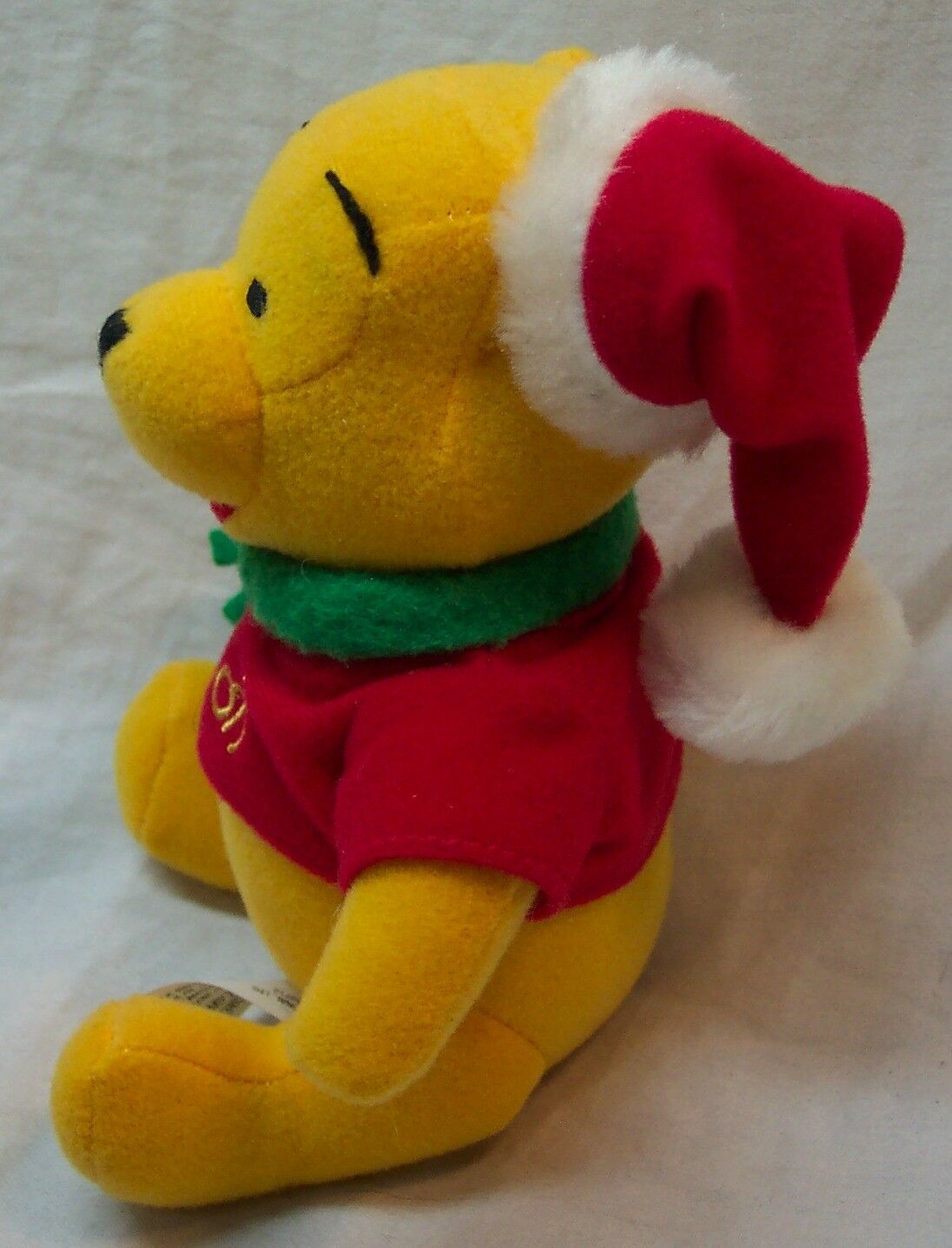 Disney HOLIDAY WINNIE THE POOH BEAR W/ SANTA HAT & SCARF 5