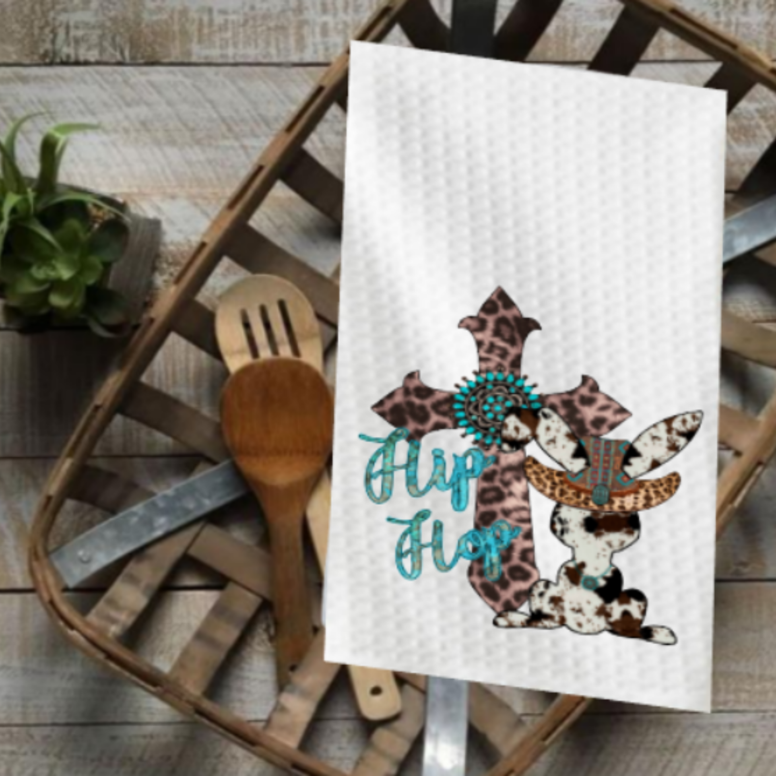 Waffle Weave Kitchen Towels with Funny Sayings