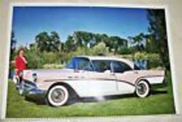 1957 Buick Special 4 dr ht car print (lavender & white) - $6.00