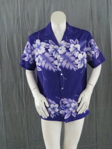 Vintage Hawaiian Shirt - Purple Band Floral Pattern by Kalena  - Men&#39;s L... - $55.00