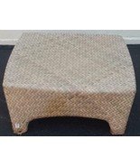 Very Nice Pastel Outdoor Ottoman Beautiful Weave Wood Synthetic - GDC - STYLISH - $118.79