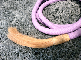 Action Company Braided Lead with Horsehair Tassel Lavender 9 Foot image 3