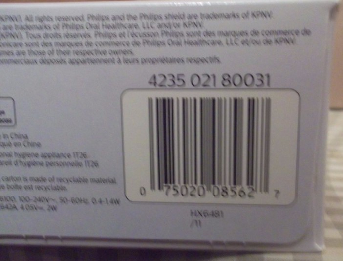 New Philips Sonicare 4700 Professional Power Rechargeable Toothbrush