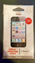NEW! Verizon Display Screen Protectors 3-Pack for iPhone 4 - Unopened in... - $5.50