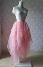 Tiered Tutu Skirt Blush Bridal Tutu Ballerina Skirts Plus Size Tulle Blush Skirt image 4