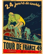 Decoration Poster.Home interior design print.1949 Bicycle Tour de France... - $17.82+