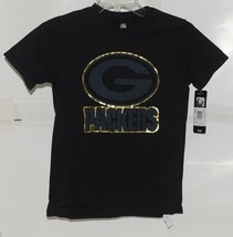 NFL Team Apparel Licensed Green Bay Packers Youth Small Black Gold Tee Shirt image 1