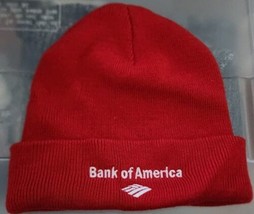 Unisex Port & Company Bank of America BOA Red White Logo Beanie Hat One Size - $60.00