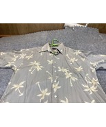 Riscatto Mens Shirt 100% Tencel Palm trees Hawaiian Short Sleeve Button Up - $13.85