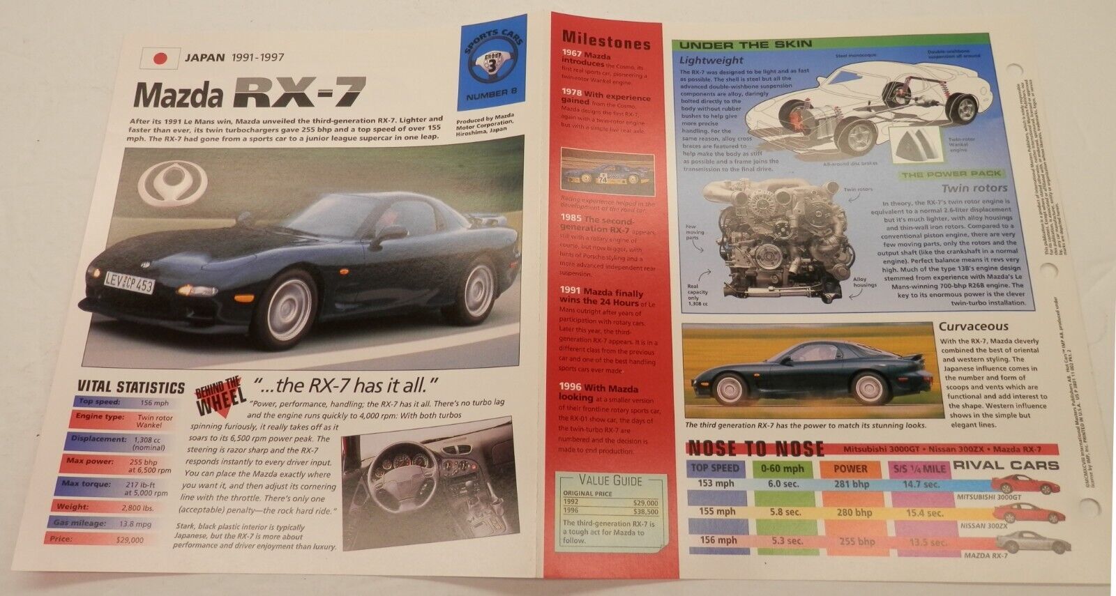 Mazda RX7 19911997 (3rd Gen RX7 FD) Rotary Spec Sheet IMP HOT CARS Mazda RX7 19911997 (3rd Gen RX7 FD) Rotary Spec Sheet IMP HOT CARS