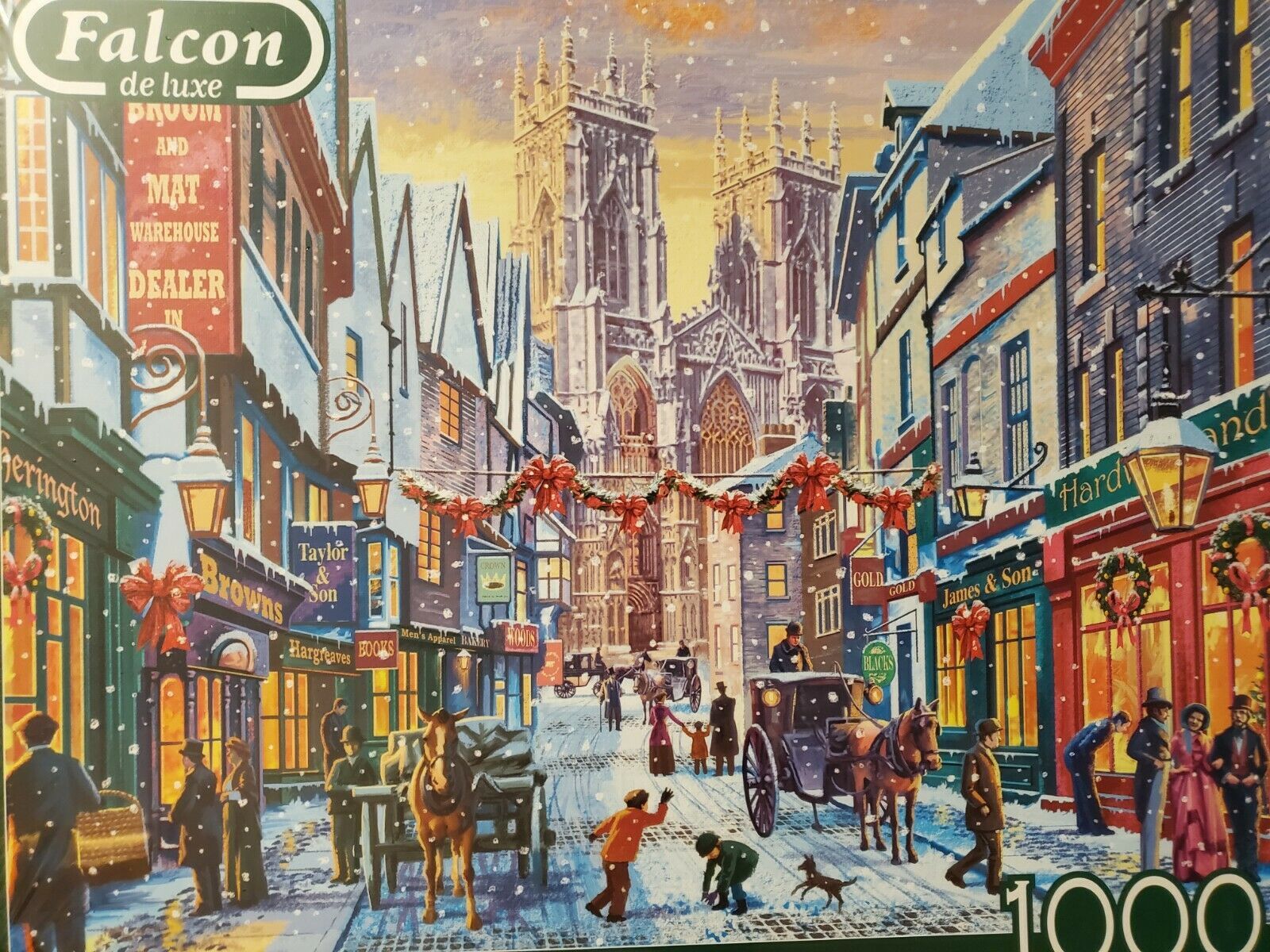 Primary image for Jumbo Falcon de Luxe- Christmas in York Jigsaw Puzzle - 1000 Pieces
