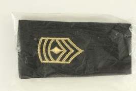 Vintage Military Insignia Shoulder Mark Large First Sergeant Set Gold Th... - $12.32