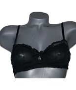 NWT EMPORIO ARMANI  Reggiseno Fascia bra 162033 30B 1B black sheer lace ... - $34.91
