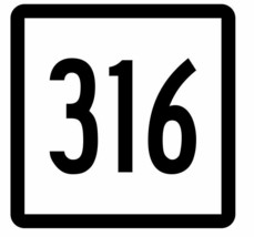 Connecticut State Route 316 Sticker Decal R5243 Highway Route Sign - $1.45+