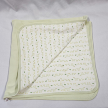 Baby Gap White Green Goose Geese Duck Leaf Baby Blanket Cotton 28x30" - $79.19