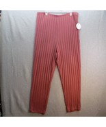 Ribbed Size 3X Plus Pants Womens Rayon Knit Straight Leg Rose Full Circl... - $15.84
