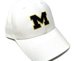 MVP Michigan Wolverines Logo Solid White Curved Bill Adjustable Hat - $28.37