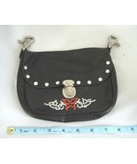  Harley Davidson Leather Belt Bag Studded Flap Sequin Butterfly Belt Clasps - $34.99