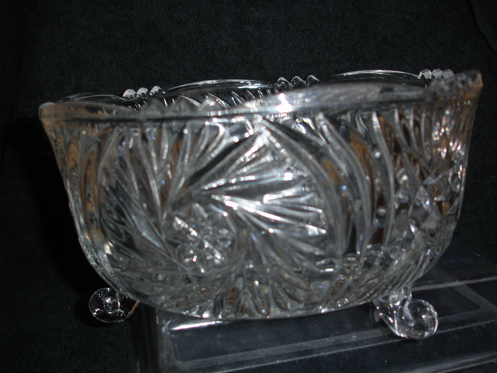 Vintage Lead Crystal Bowl / Anna Hutte Bleikristall Dated 