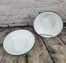 Lot 4 CORELLE CALLAWAY GREEN IVY Swirl White Soup Cereal Bowls 7 1/4&quot; - $27.99