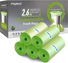 AYOTEE 100% Compostable Trash Bags, Small Compost Bags 1.3 Gallon