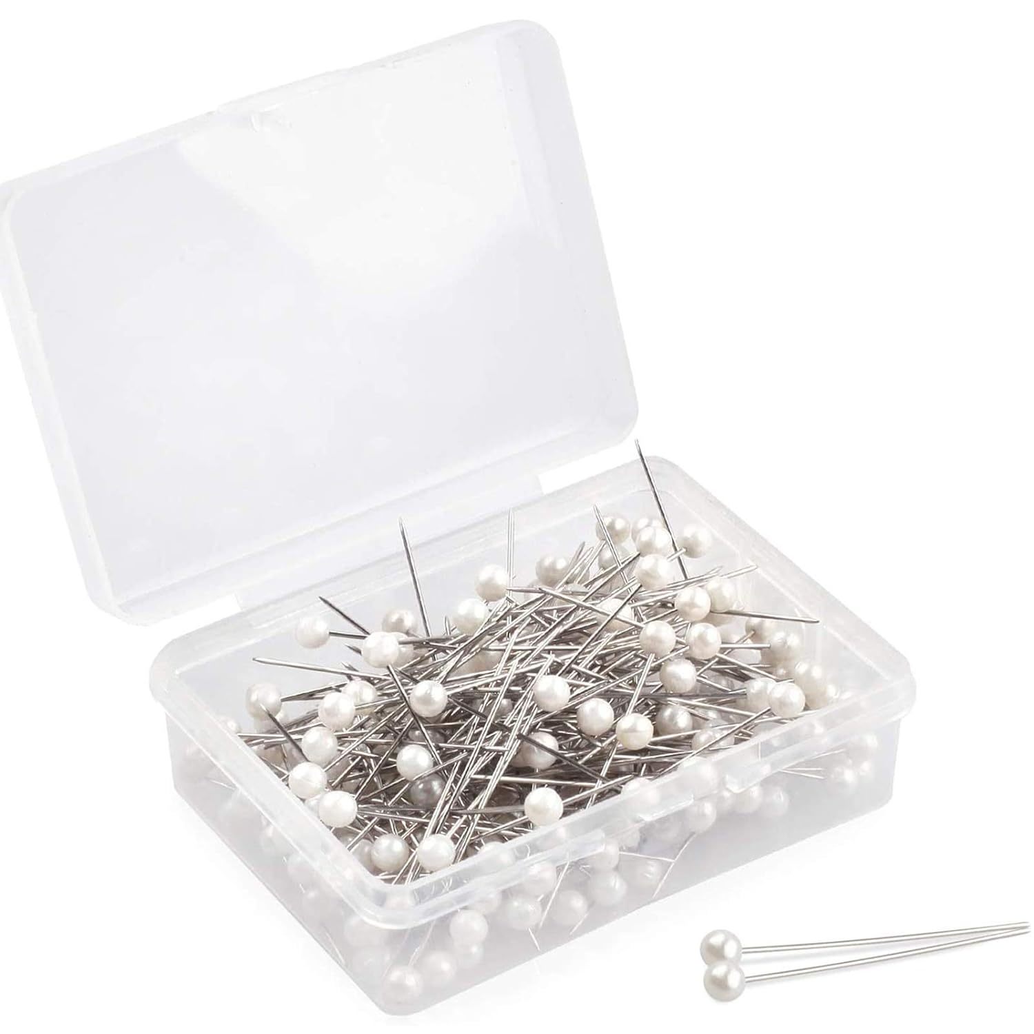 600PCS Sewing Pins Straight Pin for Fabric Pearlized Ball Head Quilting Pins