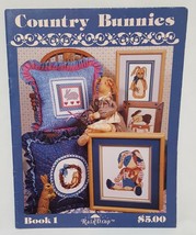 Country Bunnies Rabbits Cross Stitch Leaflet Stoney Creek 1989 RainDrop  - $14.99