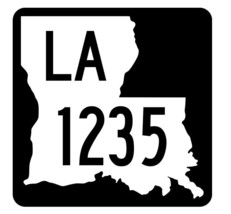 Louisiana State Highway 1235 Sticker Decal R6456 Highway Route Sign - $1.45