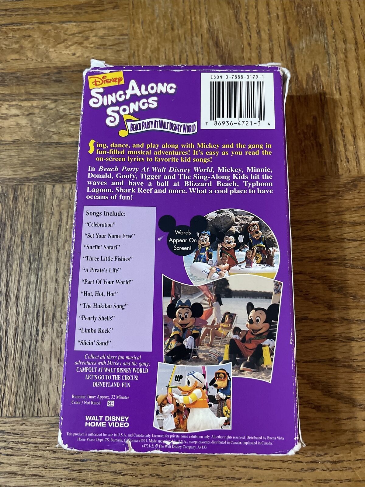 Disney Sing Along Songs Beach Party At Walt Disney World VHS - VHS Tapes