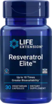 MAKE OFFER! 2 Pack Life Extension Resveratrol Elite 100 mg 30 vcaps - $27.00