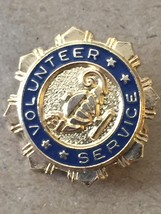 Vintage 60s Nursing/Hospital Volunteer Service Gold/Navy Lapel Pin image 5
