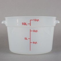 Vigor 12 Qt. Clear Round Polycarbonate Food Storage Container and