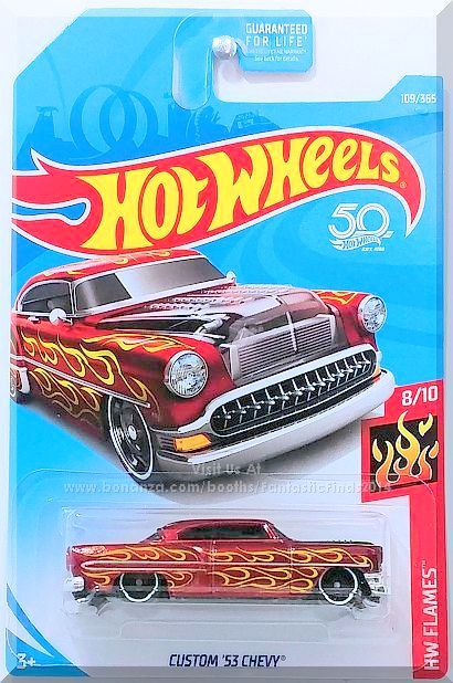 Hot Wheels - Custom '53 Chevy: HW Flames #8/10 - #109/365 (2018) *Red ...