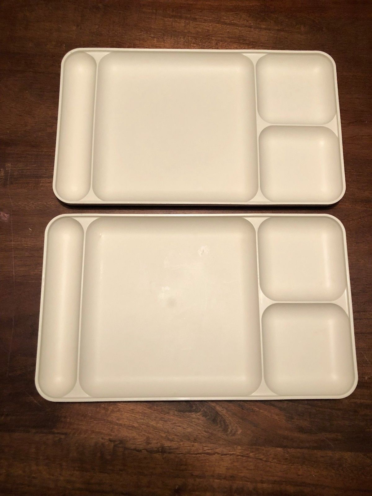 Vintage Sets of 4 Tupperware Plastic Divided Trays in MULTIPLE